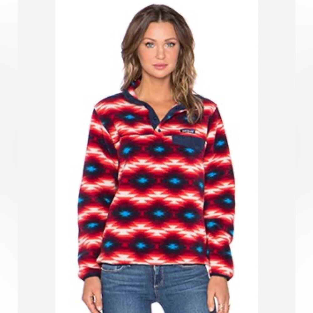 Patagonia Synchilla Wild Dessert SnapT Western Aztec Pullover Women’s Size small